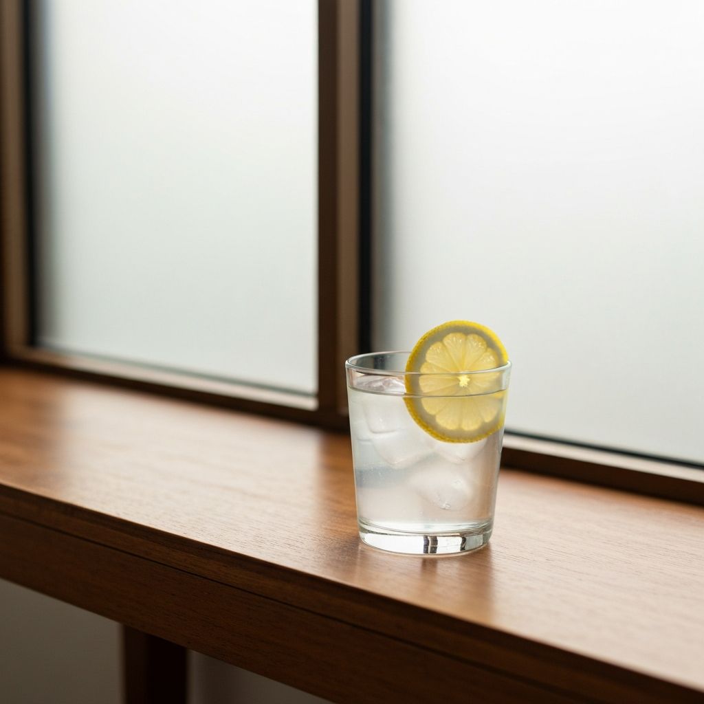 Natürliches Wasser mit Zitrone